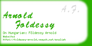 arnold foldessy business card